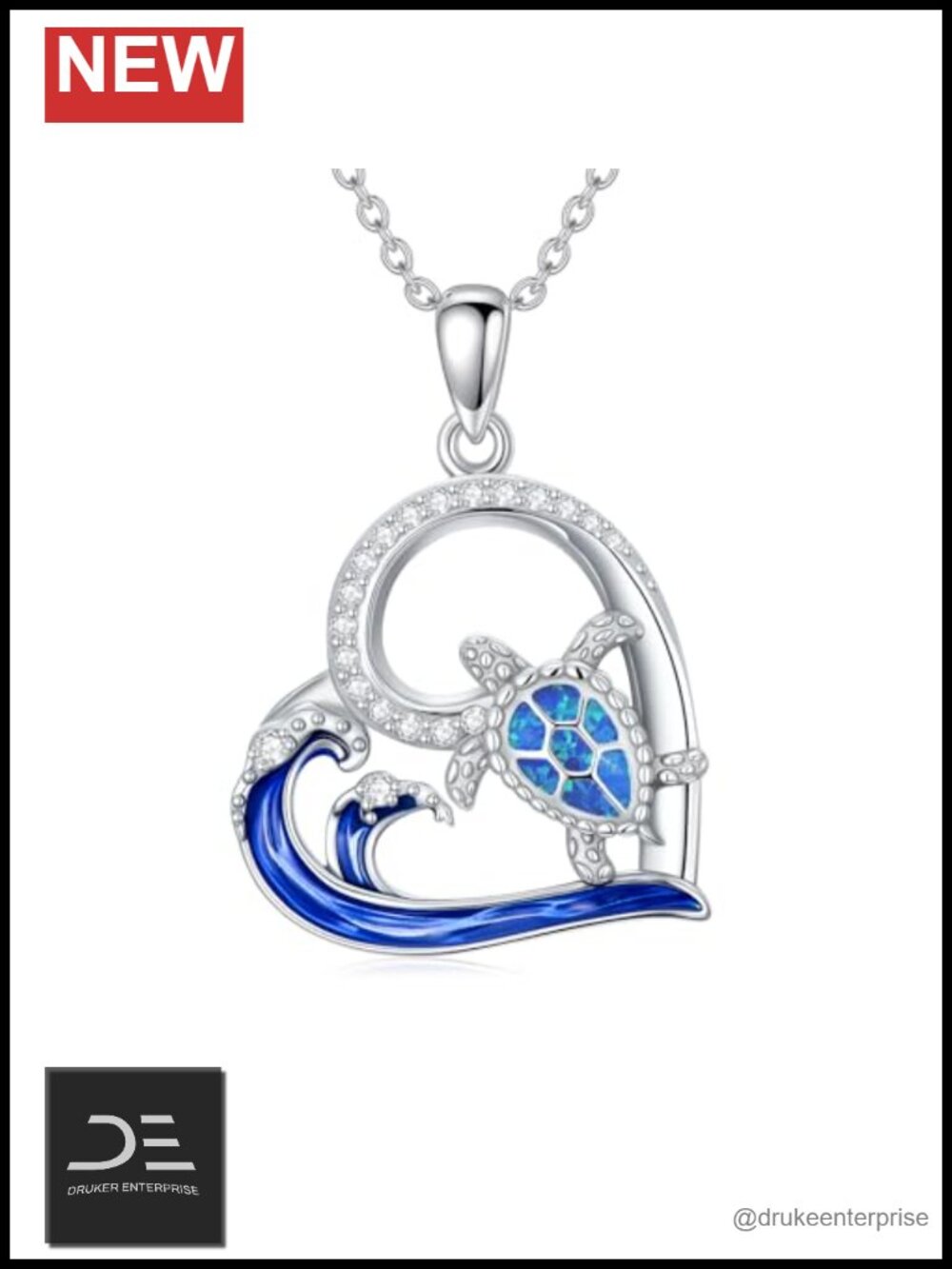Natural Diamond Animal Pendant Necklace 18k Gold Plated 925 Sterling Silver